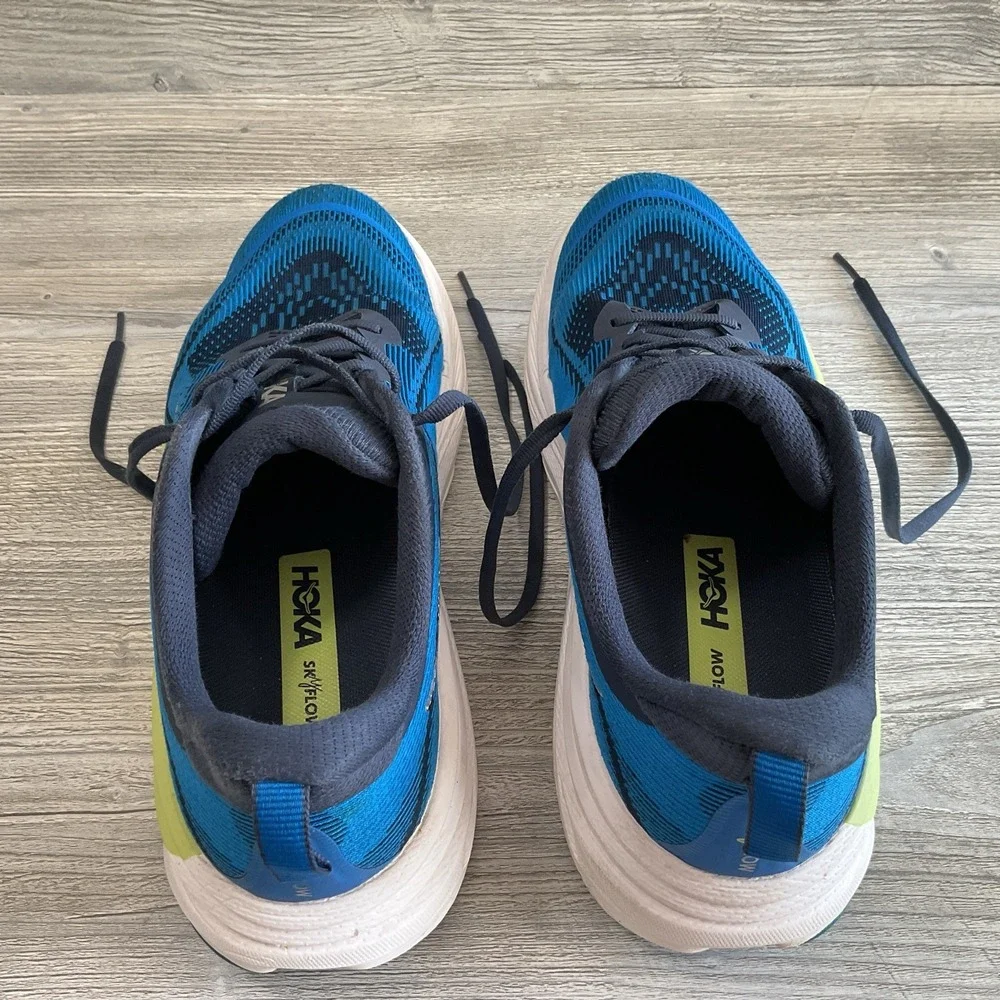 HOKA Skyflow Men's Size 9D Varsity Navy Electric Cobalt Blue Shoes 1155111-VVY